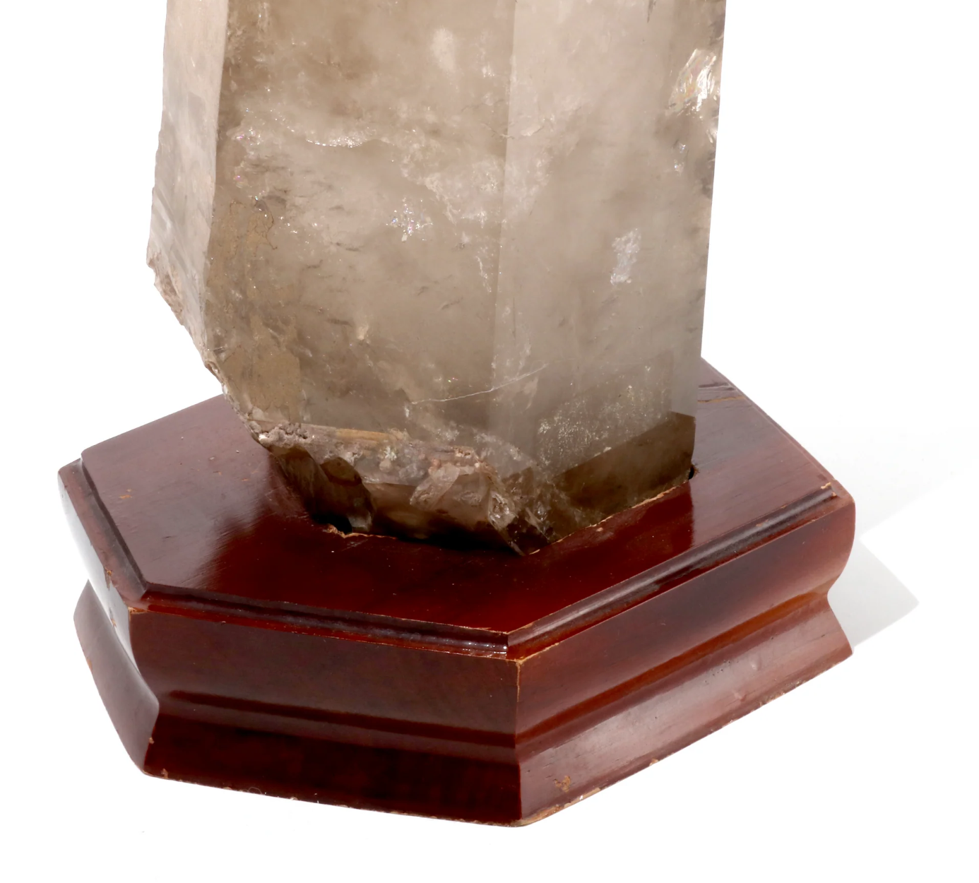 Quartz Fumé Premium sur Base en Bois